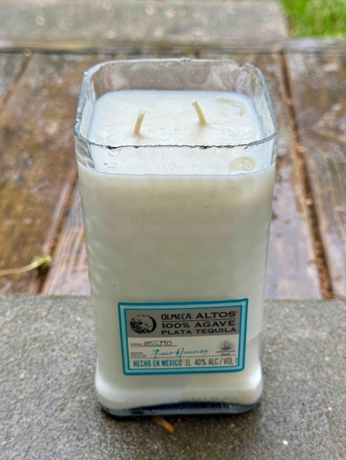 Hand-cut Altos Tequila Candle