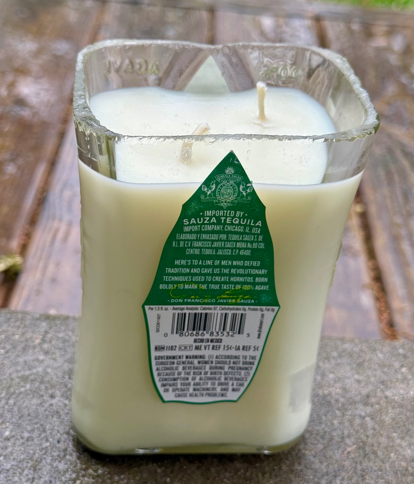 Hand-cut Hornitos Tequila Candle