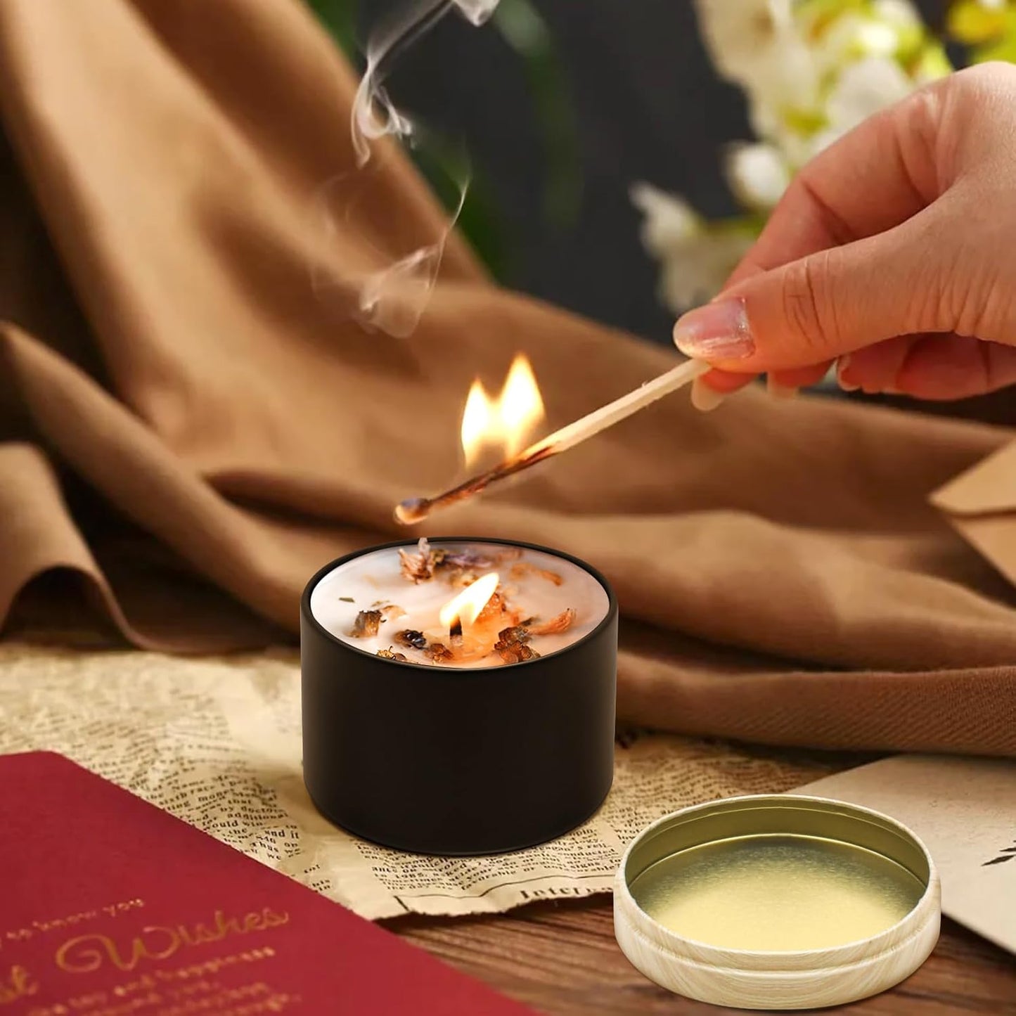 Two Wick Soy Candle in Tin Jar