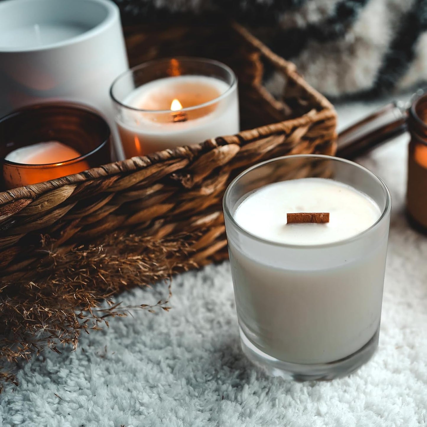 One Wick Soy Candle in Glass Jar